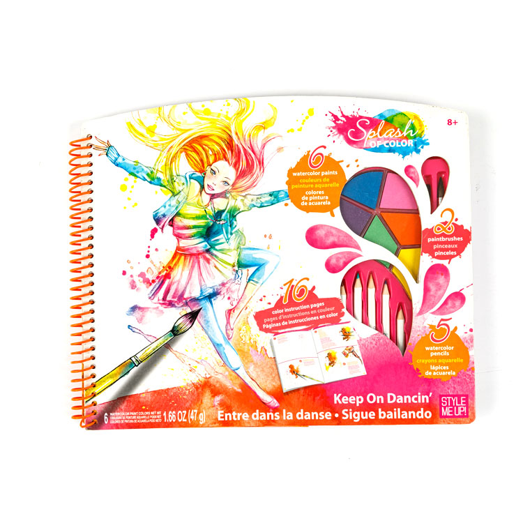 Spiral Book - Sketch Book Colorful Girl